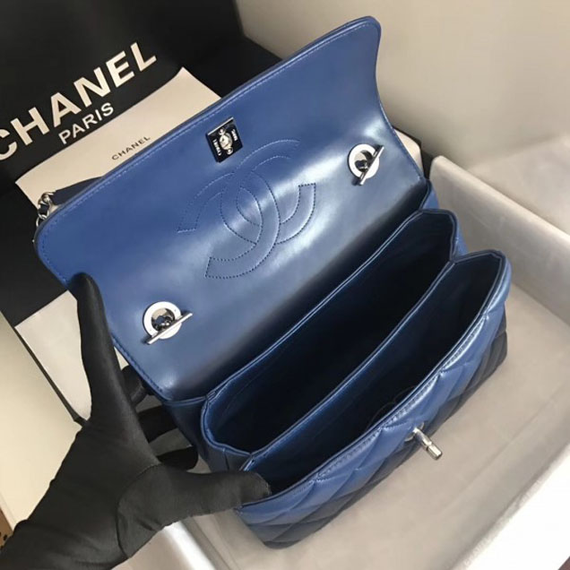 Chanel Trendy CC Small Flap Top Handle Bag A92236 Royal Blue/Silver