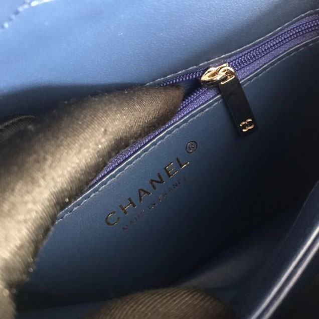 Chanel Trendy CC Small Flap Top Handle Bag A92236 Royal Blue/Gold