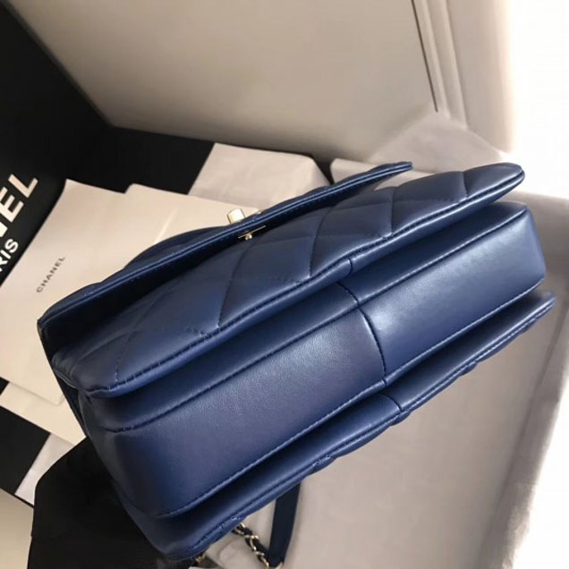 Chanel Trendy CC Small Flap Top Handle Bag A92236 Royal Blue/Gold