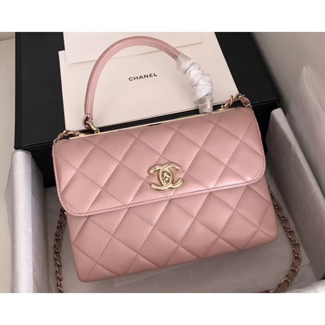 Chanel Trendy CC Small Flap Top Handle Bag A92236 Light Pink/Gold