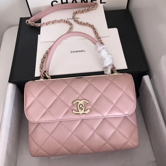 Chanel Trendy CC Small Flap Top Handle Bag A92236 Light Pink/Gold