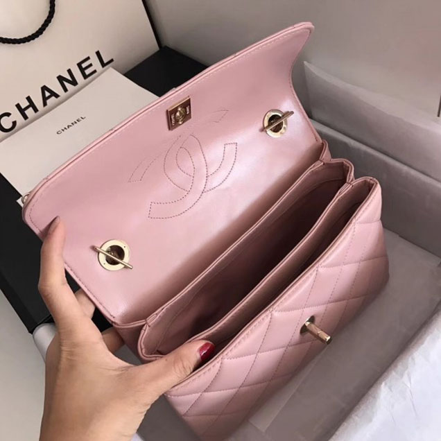 Chanel Trendy CC Small Flap Top Handle Bag A92236 Light Pink/Gold