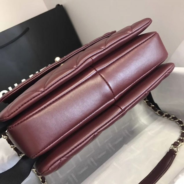 Chanel Trendy CC Small Flap Top Handle Bag A92236 Burgundy/Gold