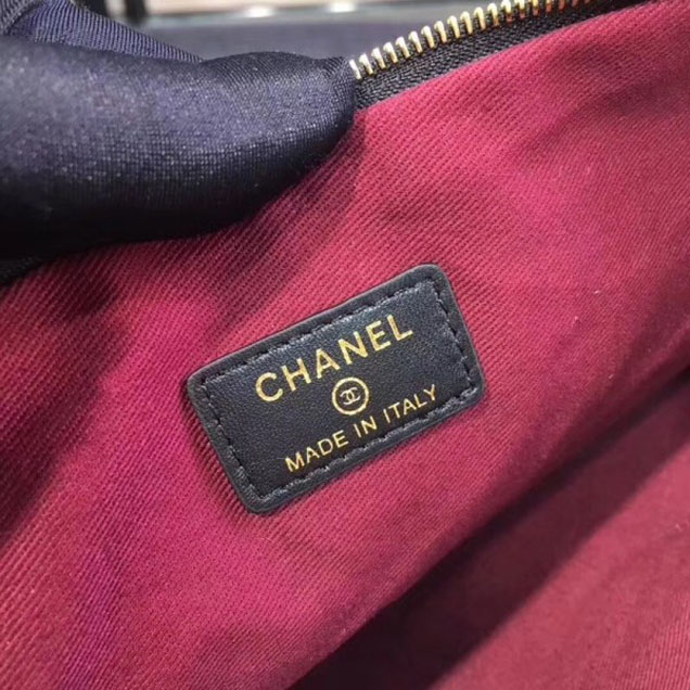 Chanel Quilting Pouch Clutch Bag Black 2018