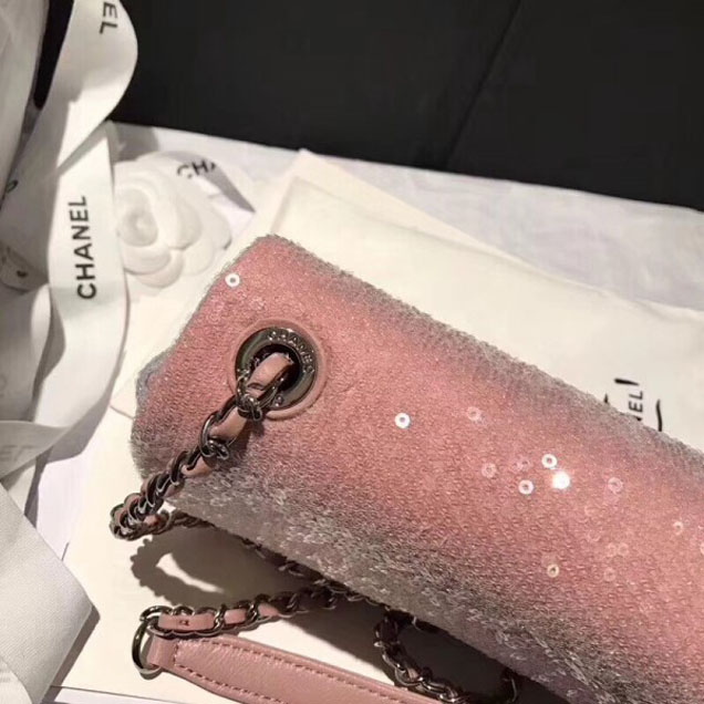 Chanel Sequins Flap Mini Bag A57412 Pink 2018