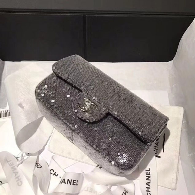 Chanel Sequins Flap Mini Bag A57412 Black 2018