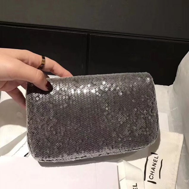 Chanel Sequins Flap Mini Bag A57412 Black 2018