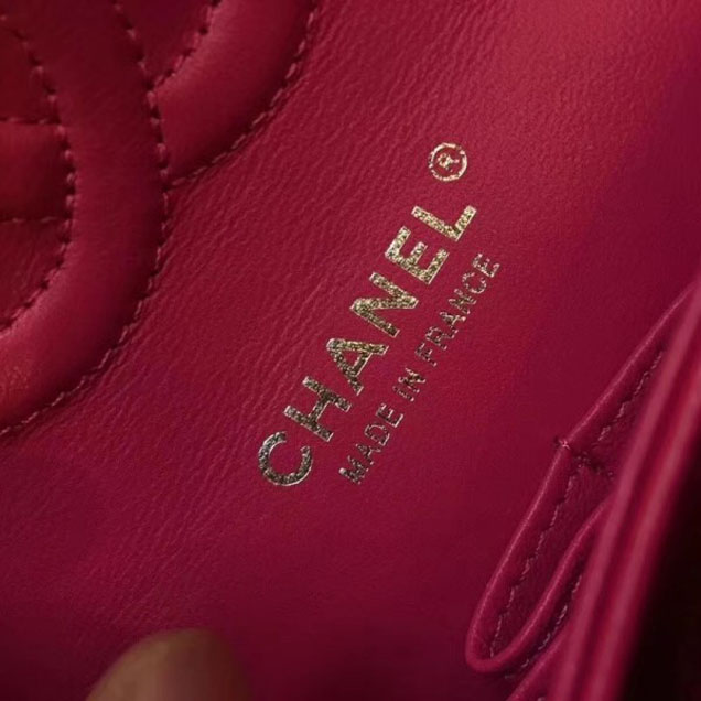 Chanel Chain Around Tweed Classic Flap Bag A1112 Fuchsia 2018