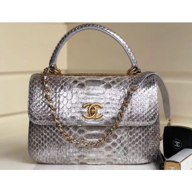 Chanel Python Trendy CC Small Flap Top Handle Bag A92236/A92723 02 2018