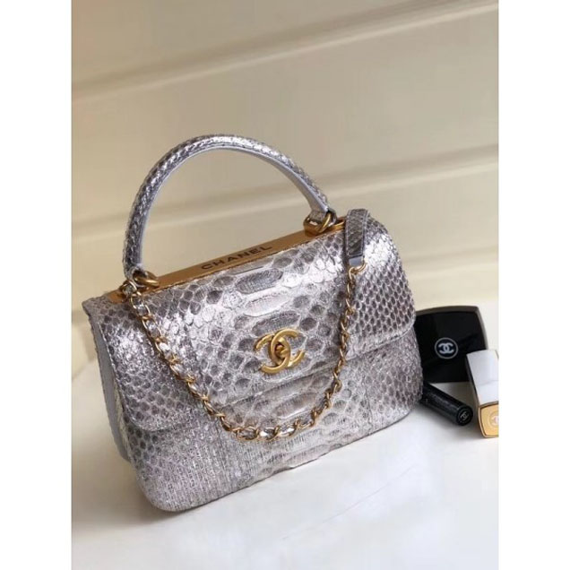 Chanel Python Trendy CC Small Flap Top Handle Bag A92236/A92723 02 2018