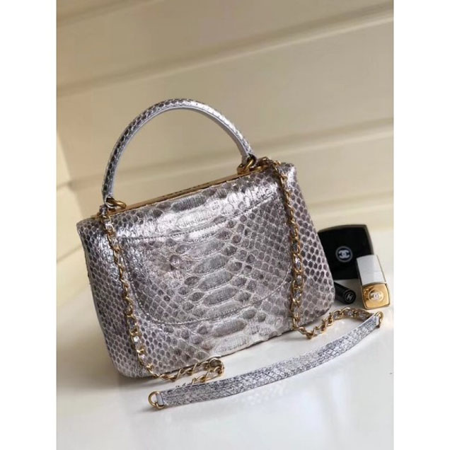 Chanel Python Trendy CC Small Flap Top Handle Bag A92236/A92723 02 2018