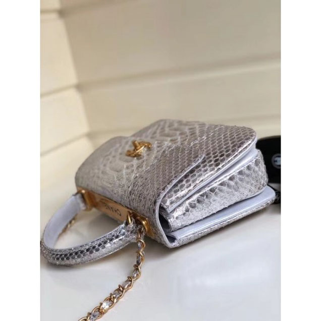 Chanel Python Trendy CC Small Flap Top Handle Bag A92236/A92723 02 2018