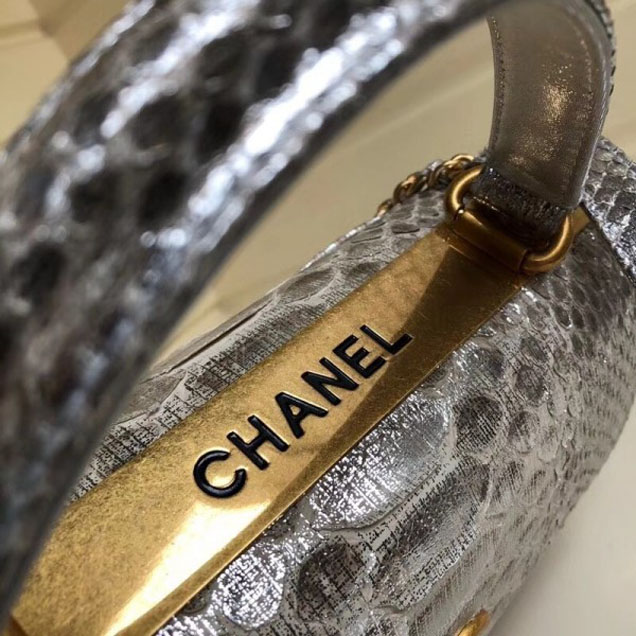 Chanel Python Trendy CC Small Flap Top Handle Bag A92236/A92723 02 2018