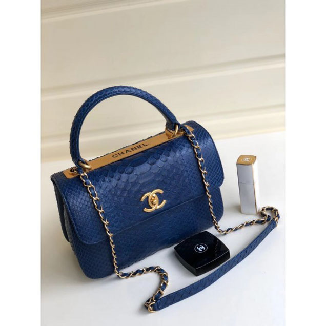 Chanel Python Trendy CC Small Flap Top Handle Bag A92236/A92723 04 2018