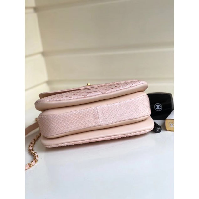 Chanel Python Trendy CC Small Flap Top Handle Bag A92236/A92723 Light Pink 2018