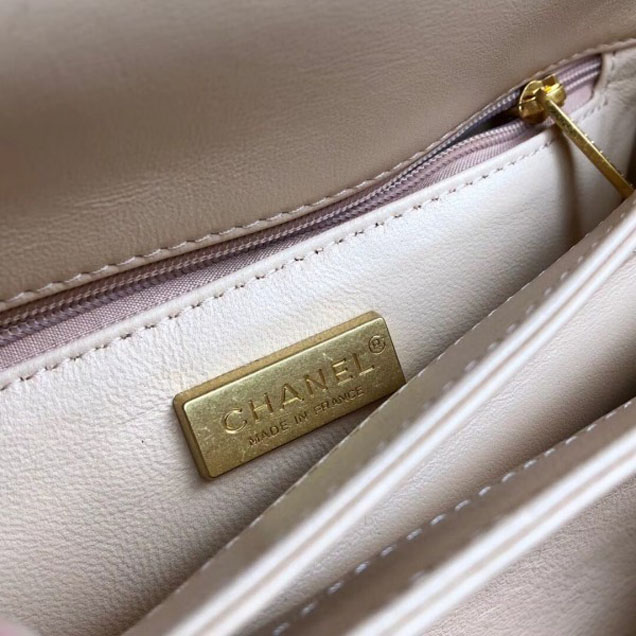 Chanel Python Trendy CC Small Flap Top Handle Bag A92236/A92723 Light Pink 2018