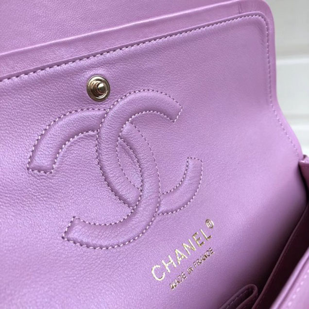 Chanel Classic Flap Medium Bag A1112 Pink in Sheepskin Leather with Gold Hardware
