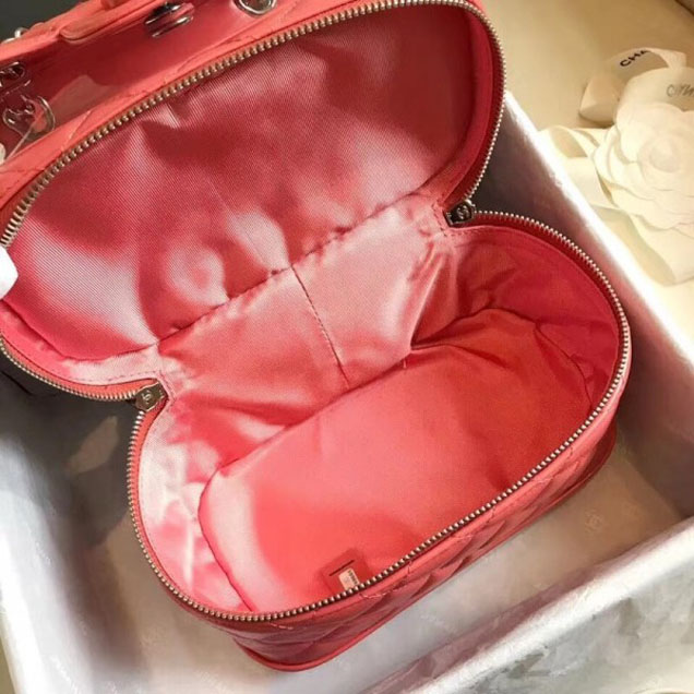 Chanel Crumpled Calfskin/PVC Aquarium Backpack Bag A57826 Dark Pink 2018