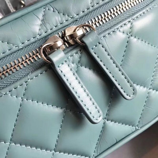 Chanel Crumpled Calfskin/PVC Aquarium Backpack Bag A57826 Light Green 2018
