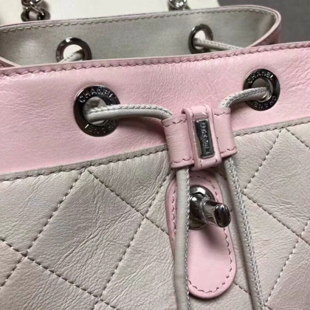 Chanel Grained Crumpled Calfskin Backpack Bag A57083 Ivory 2018