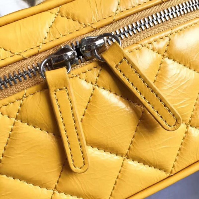 Chanel Crumpled Calfskin/PVC Aquarium Backpack Bag A57826 Yellow 2018