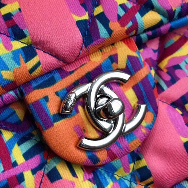 Chanel Printed Fabric Foulard Backpack Bag A57104 2018
