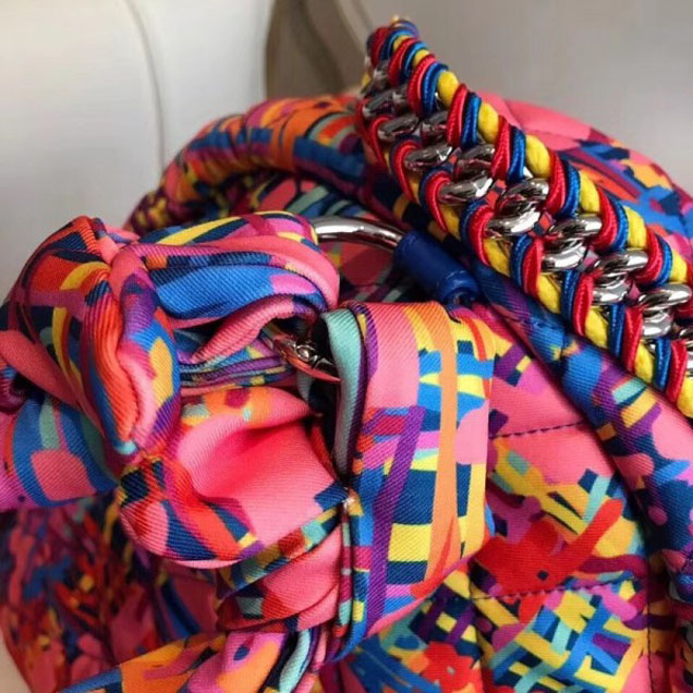 Chanel Printed Fabric Foulard Backpack Bag A57104 2018