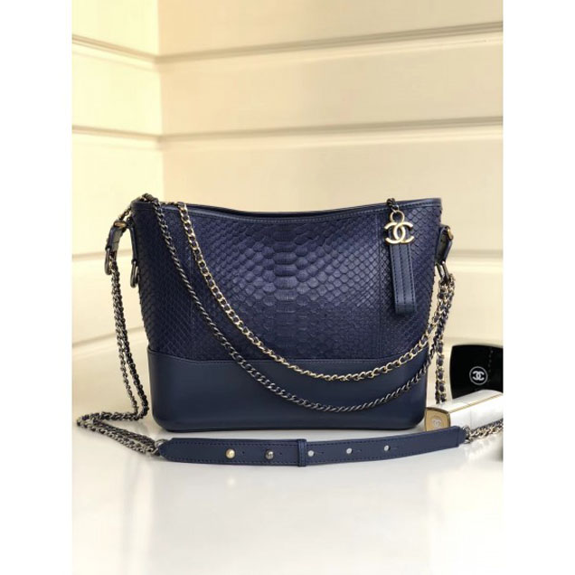 Chanel Python Gabrielle Medium Hobo Bag A93824 02 2018