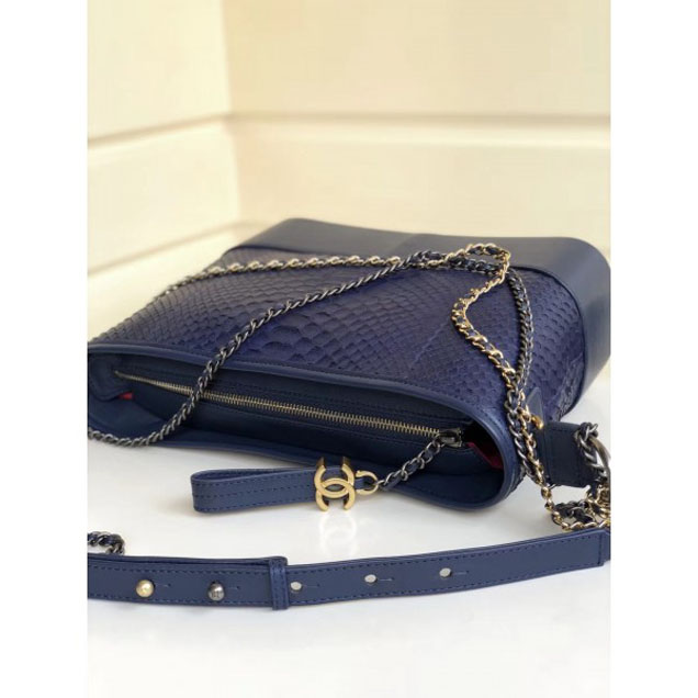 Chanel Python Gabrielle Medium Hobo Bag A93824 02 2018