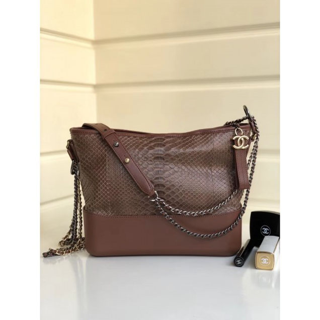 Chanel Python Gabrielle Medium Hobo Bag A93824 04 2018