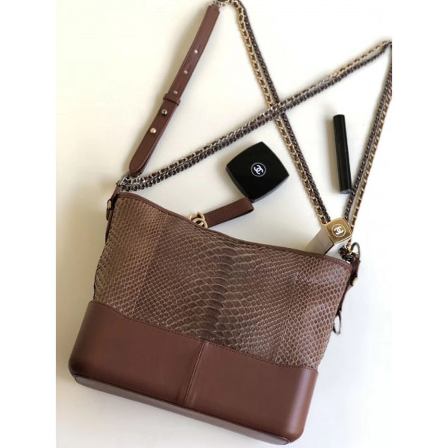 Chanel Python Gabrielle Medium Hobo Bag A93824 04 2018