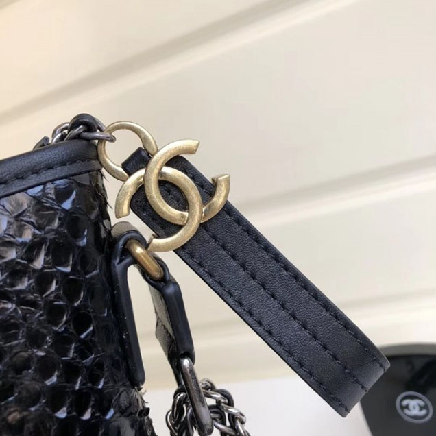 Chanel Python Gabrielle Medium Hobo Bag A93824 01 2018