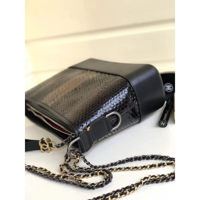 Chanel Python Gabrielle Medium Hobo Bag A93824 01 2018