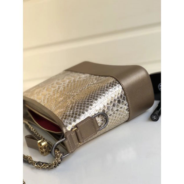 Chanel Python Gabrielle Medium Hobo Bag A93824 03 2018