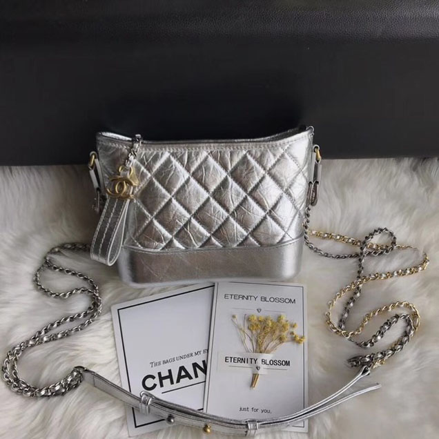 CHANEL GABRIELLE Original Small Hobo Bag A91810 Silver