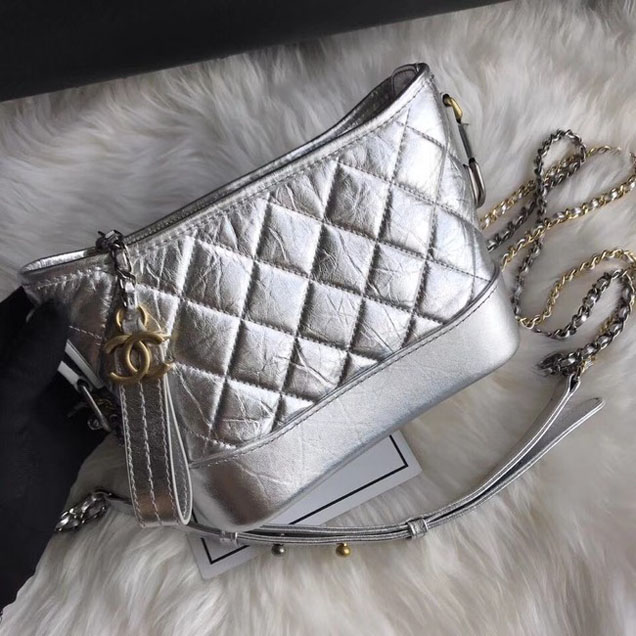 CHANEL GABRIELLE Original Small Hobo Bag A91810 Silver