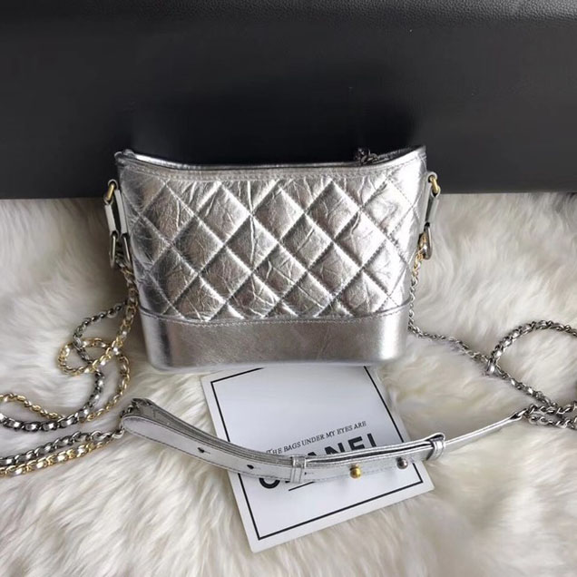 CHANEL GABRIELLE Original Small Hobo Bag A91810 Silver