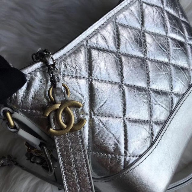CHANEL GABRIELLE Original Small Hobo Bag A91810 Silver