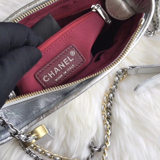 CHANEL GABRIELLE Original Small Hobo Bag A91810 Silver