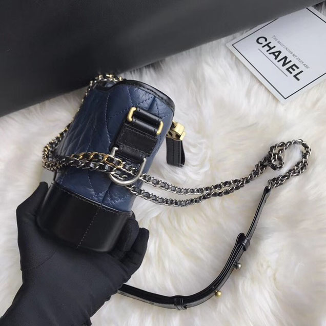 CHANEL GABRIELLE Original Small Hobo Bag A91810 black&blue