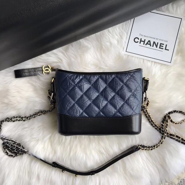 CHANEL GABRIELLE Original Small Hobo Bag A91810 black&blue