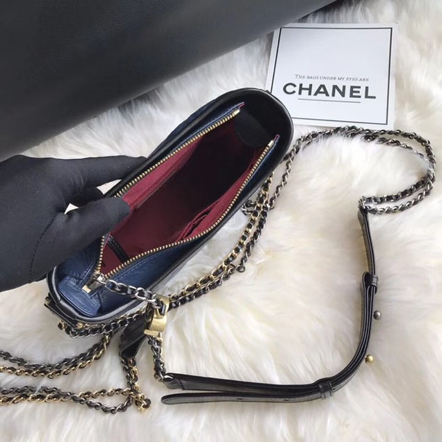 CHANEL GABRIELLE Original Small Hobo Bag A91810 black&blue