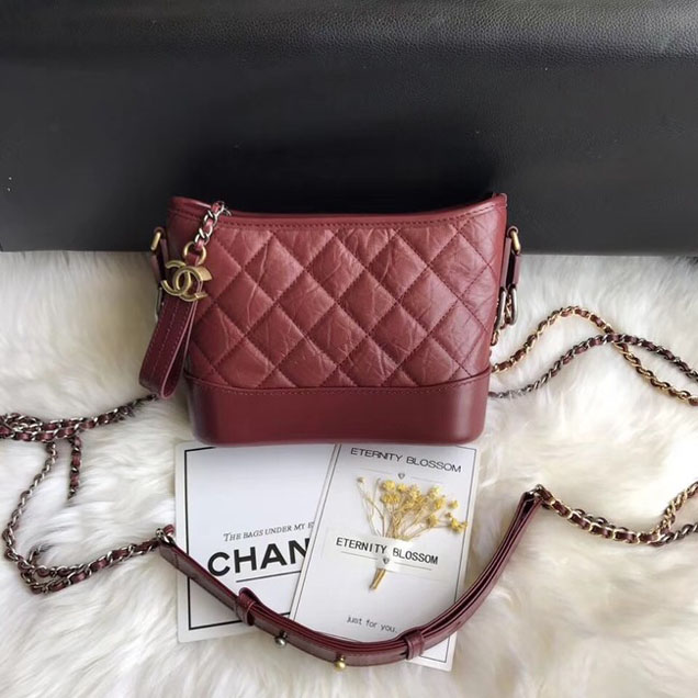 CHANEL GABRIELLE Original Small Hobo Bag A91810 fuchsia