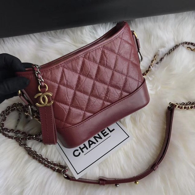 CHANEL GABRIELLE Original Small Hobo Bag A91810 fuchsia