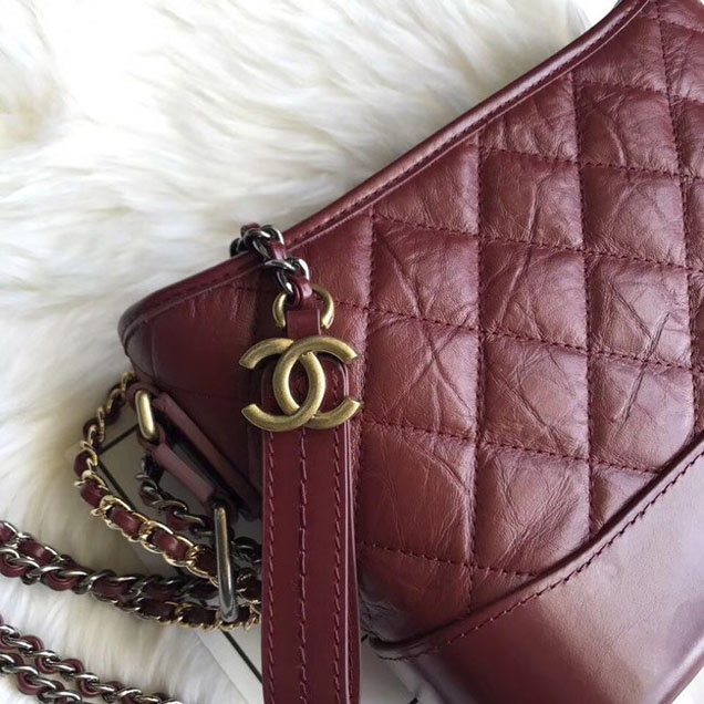 CHANEL GABRIELLE Original Small Hobo Bag A91810 fuchsia