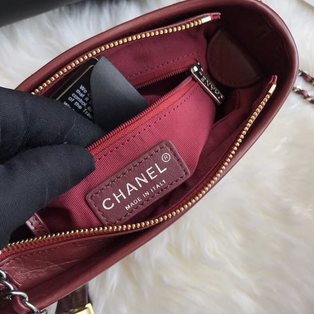 CHANEL GABRIELLE Original Small Hobo Bag A91810 fuchsia