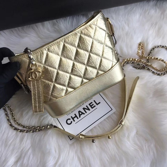CHANEL GABRIELLE Original Small Hobo Bag A91810 gold