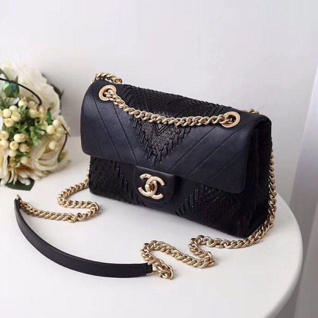 Chanel Flap Original Sheepskin leathershoulder bag 55598 black