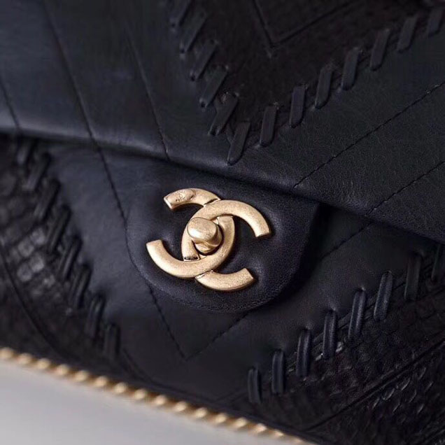 Chanel Flap Original Sheepskin leathershoulder bag 55598 black