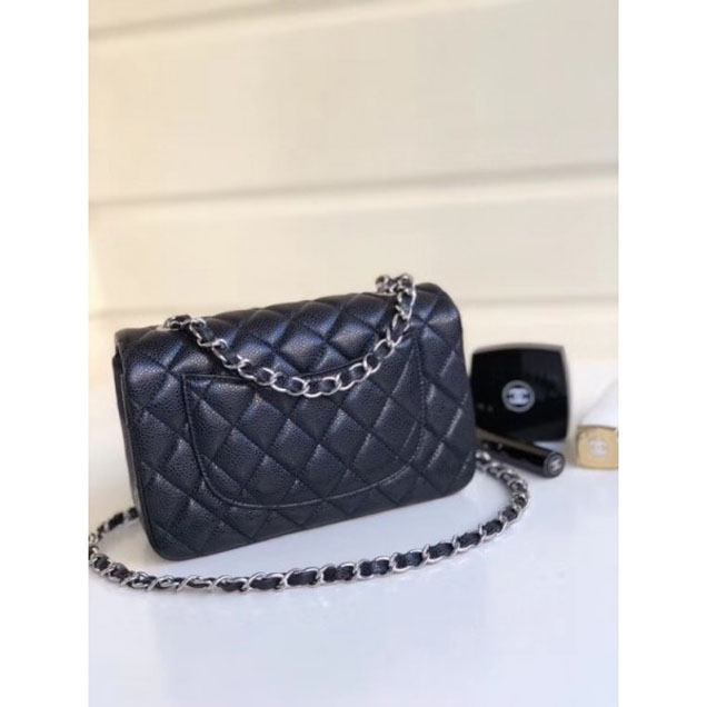 Chanel Pearl Caviar Leather Classic Flap Small Bag Black 2018